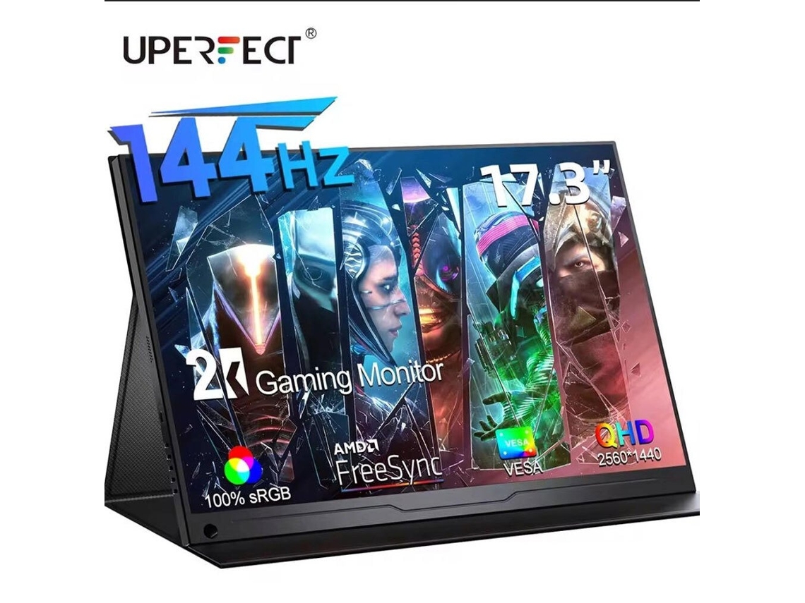 Monitor portátil Uperfect de 17,3 pulgadas y 144 Hz