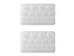 Molde de Silicona en Forma de Corazón, 2 Piezas, para Resina Epoxi y Decoración de Pasteles RNEMITERY