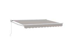 Toldo retráctil manual Vidaxl, gris claro, 3,5 x 2 m