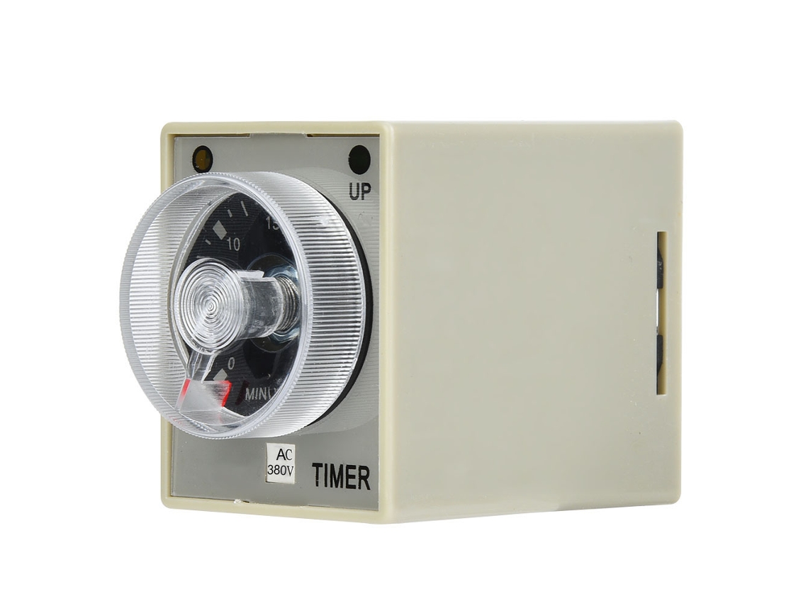 2026dz - Relé temporizador eléctrico de 8 pines con retardo de liberación, montaje en riel DIN de 35 mm, rango de 30 min, AC380V
