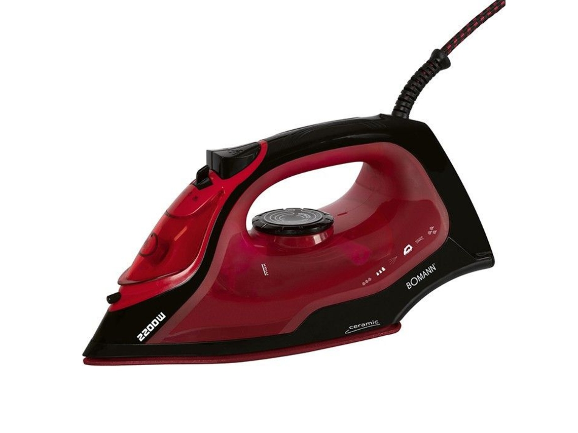 Plancha De Vapor Con 7 Funciones 2200W BOMANN Db 6035 Cb Negro/Rojo