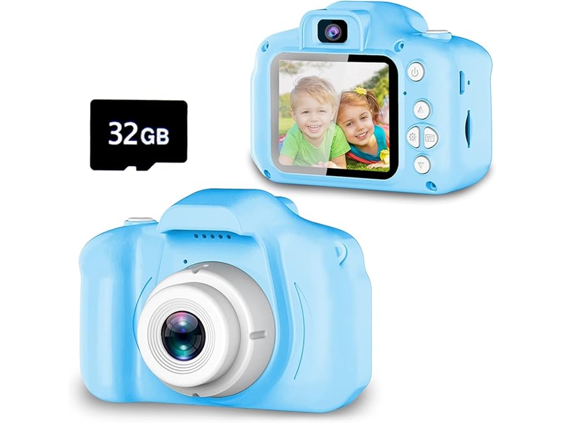 Cámara digital portátil HD para niños con tarjeta SD de 32 GB para niños y niñas de 3 a 9 años, color azul marino