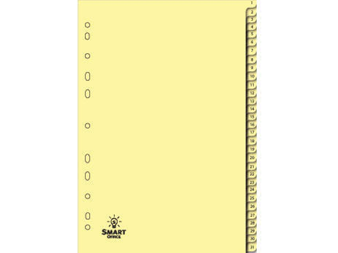 Separadores SMART OFFICE Numerados 1 a 31 (A4)