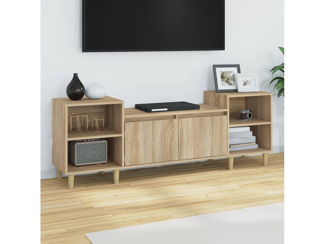 Estantería/Mueble de TV 160X35X55 Cm Derivados de Madera Roble Sonoma