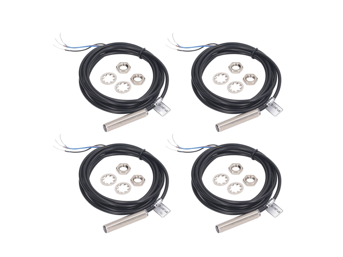 Yncm2026-4 Conjuntos Interruptor Inductivo De Proximidad 8mm Npn 3 Cables No Sensor 6-36v Dc