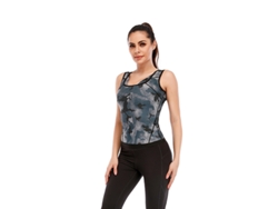 Faja moldeadora para mujer para deportes y fitness Yuysan, camuflaje azul, talla XL