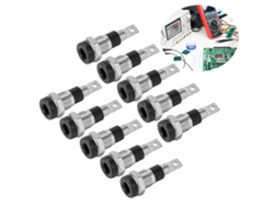10 Piezas Conector De Enchufe Plátano 4mm Conductividad Eléctrica Buena Transmisión Estable Para Equipos Industriales Negro