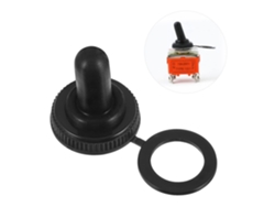 Paquete De 20 Tapas Protectoras De Plástico Negro Impermeables Para Interruptores De Palanca De 12 Mm.