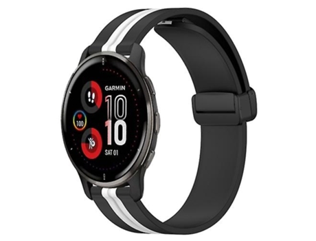 Correa Smartwatch Para Garmin Venu 2 Plus 20Mm Negro-Blanco VENISYMLIS