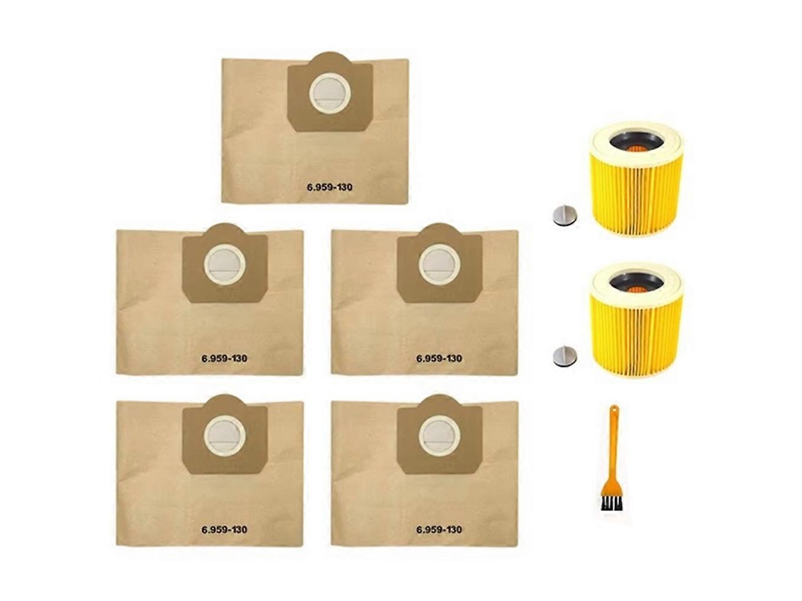 Repuesto para bolsa de polvo y filtro HEPA para aspiradora Karcher WD3 Premium WD3200 MV3 A2204 A2656 SE4001.