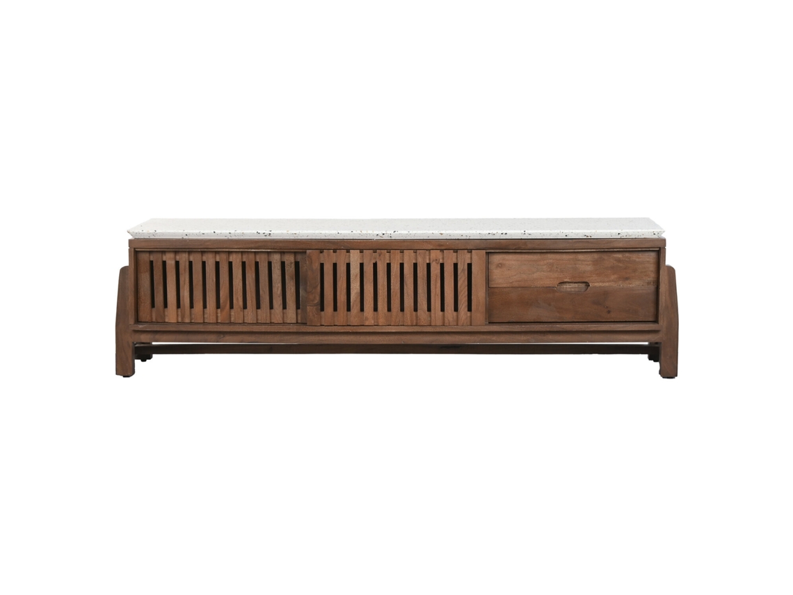 Mueble Tv Acacia Terrazo 166x46x52cm
