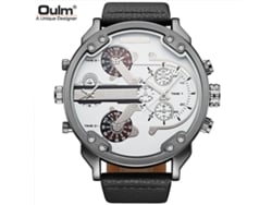 Reloj De Hombre De Esfera Grande, Moderno, Negro, Con Doble Huso Horario Y Diseño De Pistola, Ideal Para Deportes Al Aire Libre (blanco).