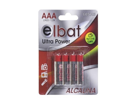 Pack de 4 Pilas Alcalinas Lr03/Aaa ELBAT