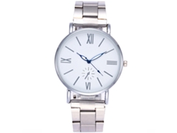 Reloj De Pulsera De Aleación Con Esfera Redonda Analógica Para Mujer