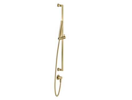 Juego de barra de ducha GESSI Inciso 800 mm, con codo de conexión a la pared 1/2, ducha anticalcárea y manguera 1500 mm El soporte de la ducha no se