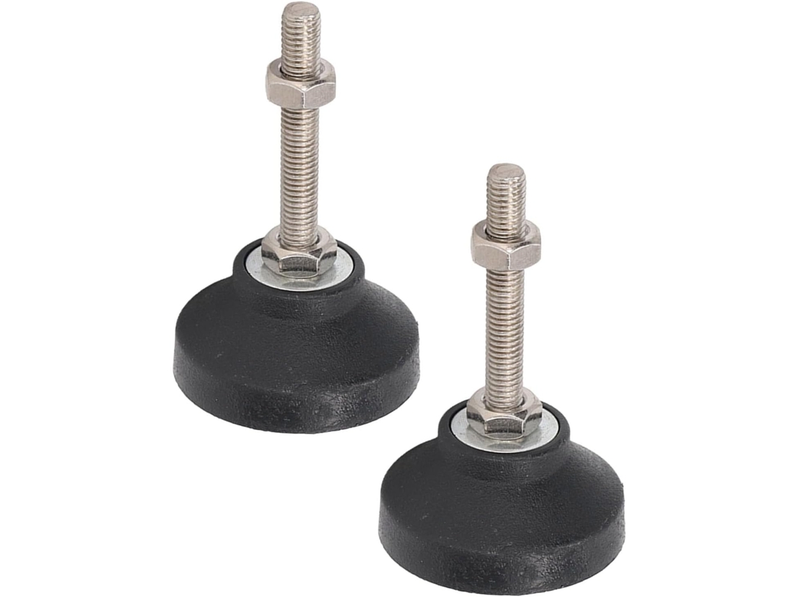 2pcs Swivel Leveling Mounts Deslizadores Ajustables Para Muebles Acero Aleado Goma Base Estable Rosca Estándar Altura