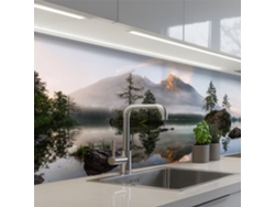 Paneles antisalpicaduras para cocina - Paisaje - Montaña - Árboles 150x80 cm