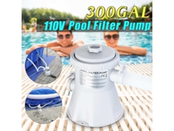 Kit De Bomba De Filtro Eléctrico Para Piscina Con Caudal De 1136 L/h Y 15 W, Apto Para Piscinas De 378 A 1324 L.