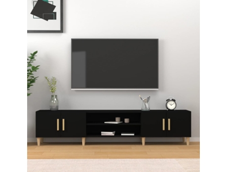 Mueble De Tv VIDAXL Negro Madera contrachapada (180x31,5x40 cm )