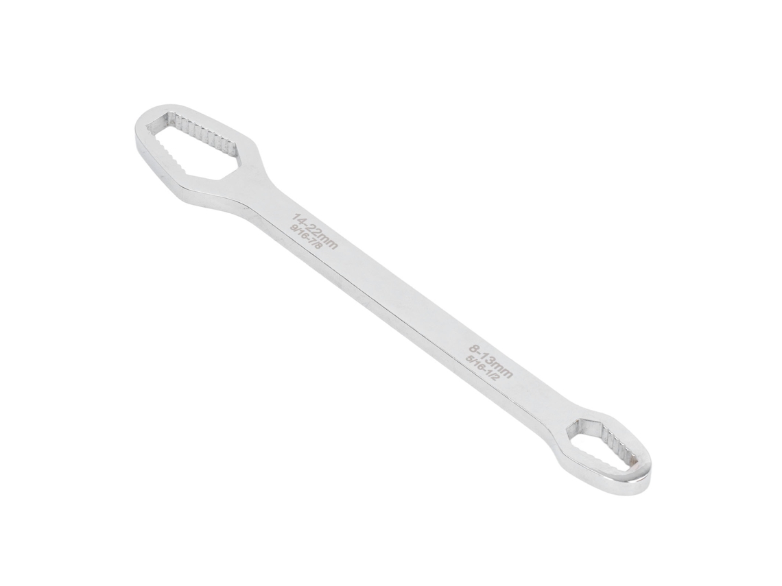 Llave Inglesa Universal Multifuncional De Doble Extremo De Acero, 270 Mm, 250 G, Acabado Cromado Espejo Blanco.
