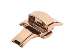 Cierre De Mariposa De Acero Inoxidable Color Oro Rosa Para Pulsera De Reloj Universal De 18 Mm