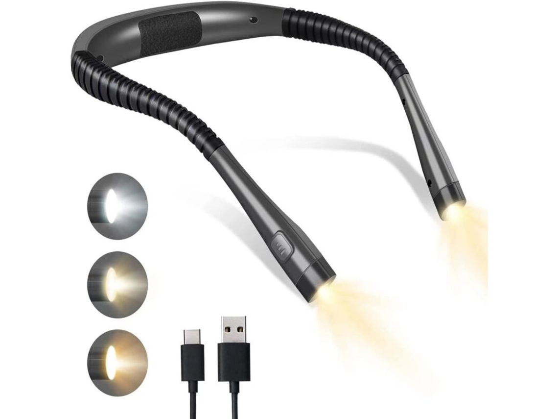 Luz De Lectura Recargable Para El Cuello, Ideal Para La Cama, Con