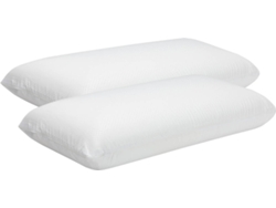 Pack 2 Almohadas Pikolin Home Visco ergonómicas de Doble Funda Adaptable (80X35Cm) Blanco