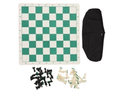 Conjunto Portátil De Xadrez E Damas Com Bolsa De Armazenamento, Tabuleiro Rolável Para Viagem E Uso Ao Ar Livre