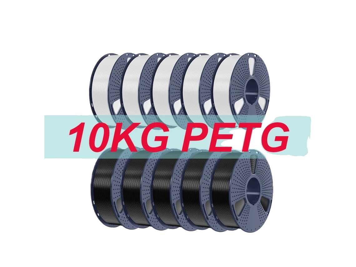 Filamento de impresión 3D de alta resistencia y excelente adhesión entre capas, PETG Bl Wh 10 kg OEM
