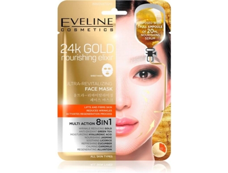 Mascarilla Facial EVELINE COSMETICS 24K Gold Nourishing Elixir Lifting Mask (1pc)