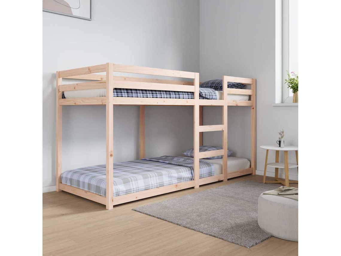 Litera de madera maciza de pino 80x200 cm