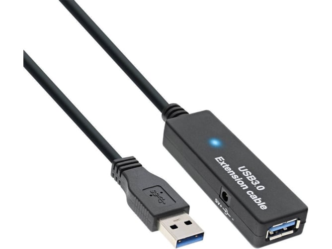 Cable USB INLINE (USB - 10 m - Negro)