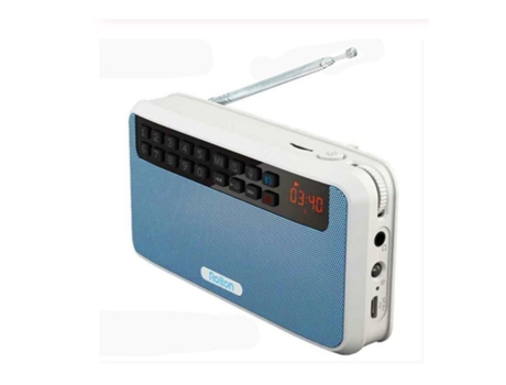 Altavoz Bluetooth Rolton E500 Estéreo portátil Fm Radio Light Bass Dual Band Tarjeta TF Reproductor de música Usb Azul