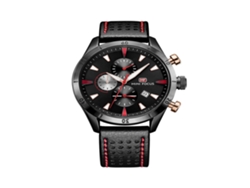 Reloj De Pulsera De Cuero Para Hombre, Estilo Elegante, Movimiento De Cuarzo Sencillo, Negro.