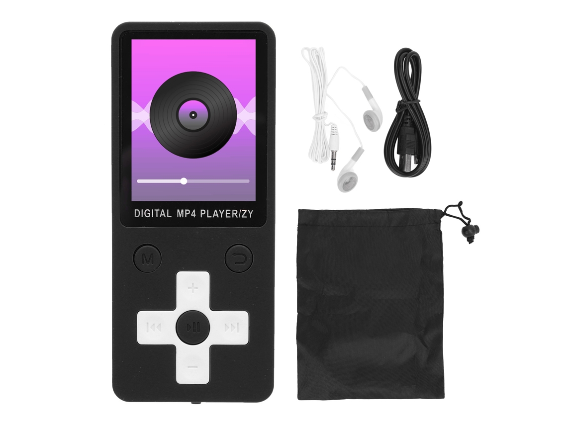Reproductor De Música Mp3 Inalámbrico Con Bluetooth 5.0, Pantalla De 1,8 Pulgadas, Sonido Hi-fi, 5 Horas De Reproducción, Portátil, Negro.