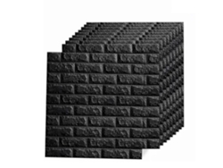 2026 Store-10 Piezas Papel Pintado Negro 3d Pegatina Autoadhesiva Impermeable 35x38cm