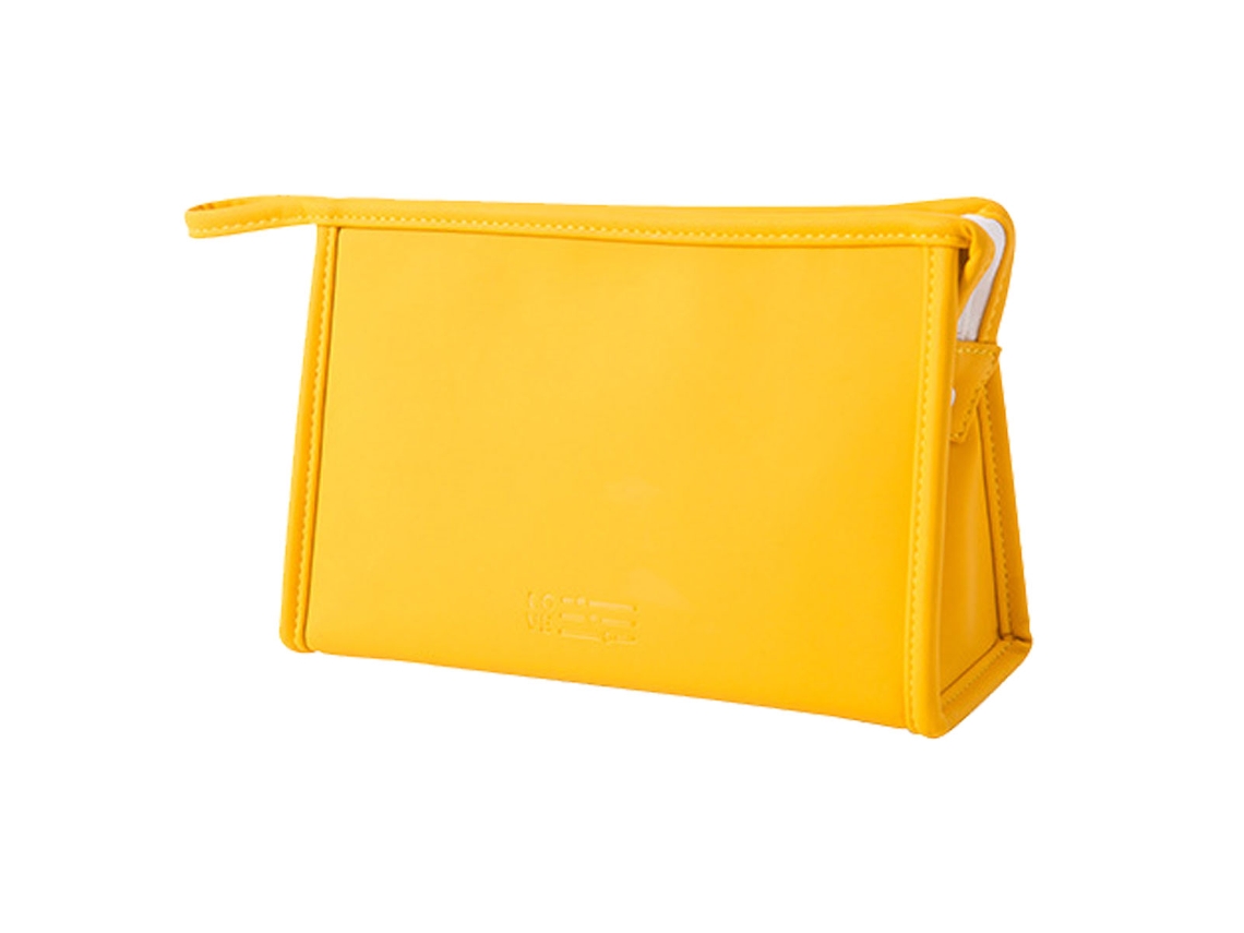 Neceser de viaje para mujer con cremallera y capacidad para agua, color amarillo (26 x 16 x 10 cm)