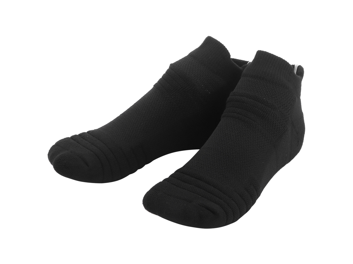 Calcetines Deportivos De Baloncesto Para Hombre, Algodón Absorbente, Transpirables, Tobilleros Cortos, Negros
