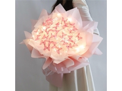 2026-conjunto De Regalo Ramo De Flores Con Mariposas Y Luz Led 52 Piezas Para San Valentín Cumpleaños Aniversario Compromiso