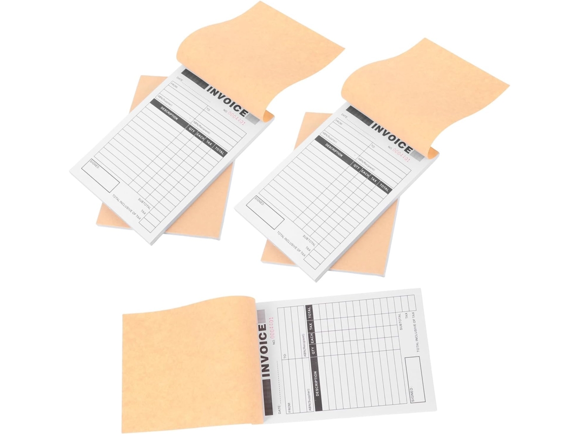 Talonario De Recibos De Dos Partes, 100 Páginas, 5 Piezas, Papel Fotocopiable, Seguimiento Simplificado.