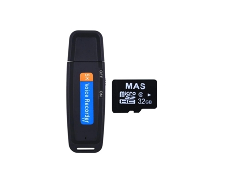 Mini grabadora de voz Usb dictáfono Pen u-disk Flash Drive profesional Micro Sd TF tarjeta SLOWMOOSEhasta 32G [grabadora USB-32Gb]