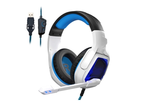 Auriculares USB para juegos para Pc con micrófono con cancelación de ruido sonido envolvente 7,1 espuma con memoria suave luz Led para Pc BISBISOUS