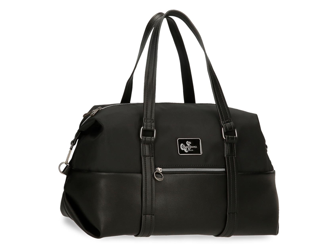 Pepe Jeans Bolsa De Viaje Christine Poliéster Con Detalles En Piel Sintética Negro