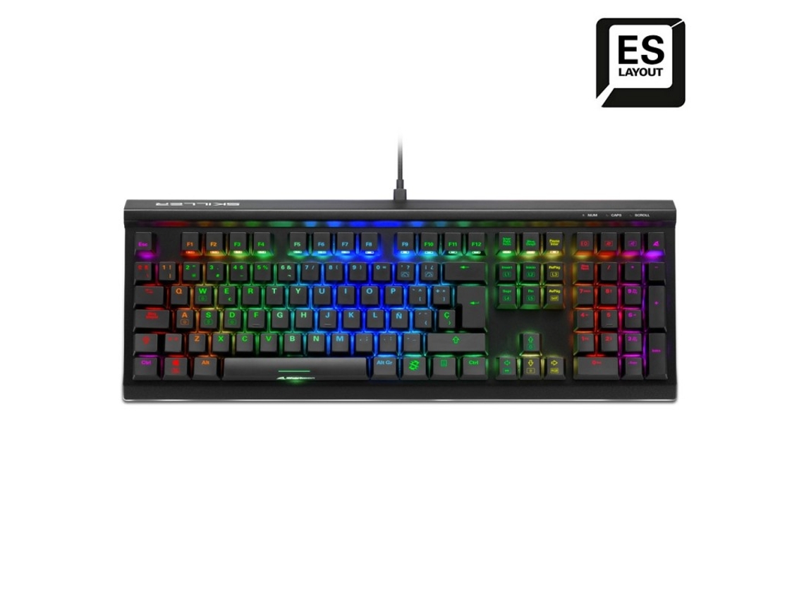 Teclado USB para gamers Sharkoon Skiller SGK60 QWERTY español negro 4044951033539 4044951033539vayotoy