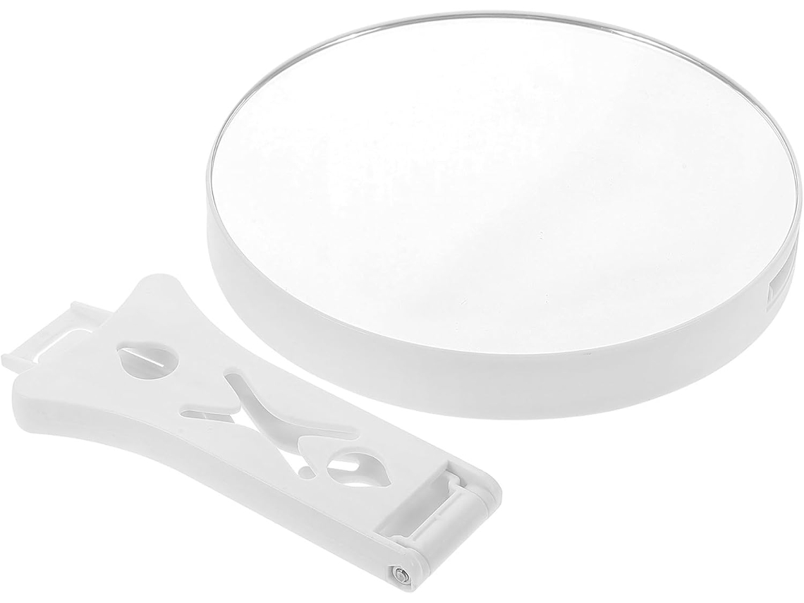 Miroir De Maquillage Pliable Double Face Abs Poignée Grossissement 1x Y 20x Portátil Léger Y Co...