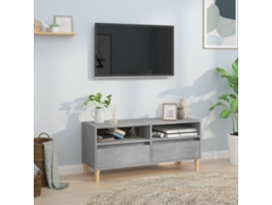 Mueble de TV madera contrachapada gris hormigón 100x34,5x44,5cm N/A