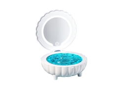 Altavoz Led Seashell Bt Con Espejo De Maquillaje Y Luz Nocturna Con Atenuación Continua (blanco)