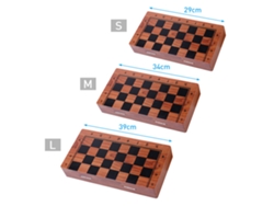 Juego De Ajedrez Magnético De Madera Plegable Con Tablero Interior De Fieltro, Ligero, Portátil Para Viajes, Juguete Educativo Para Toda La Familia.