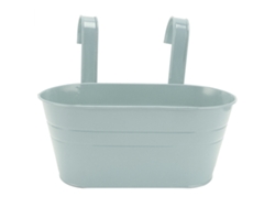 Maceta Colgante De Hierro Con Gancho Desmontable Para Decoración De Jardín, Azul, 21x22,5 Cm