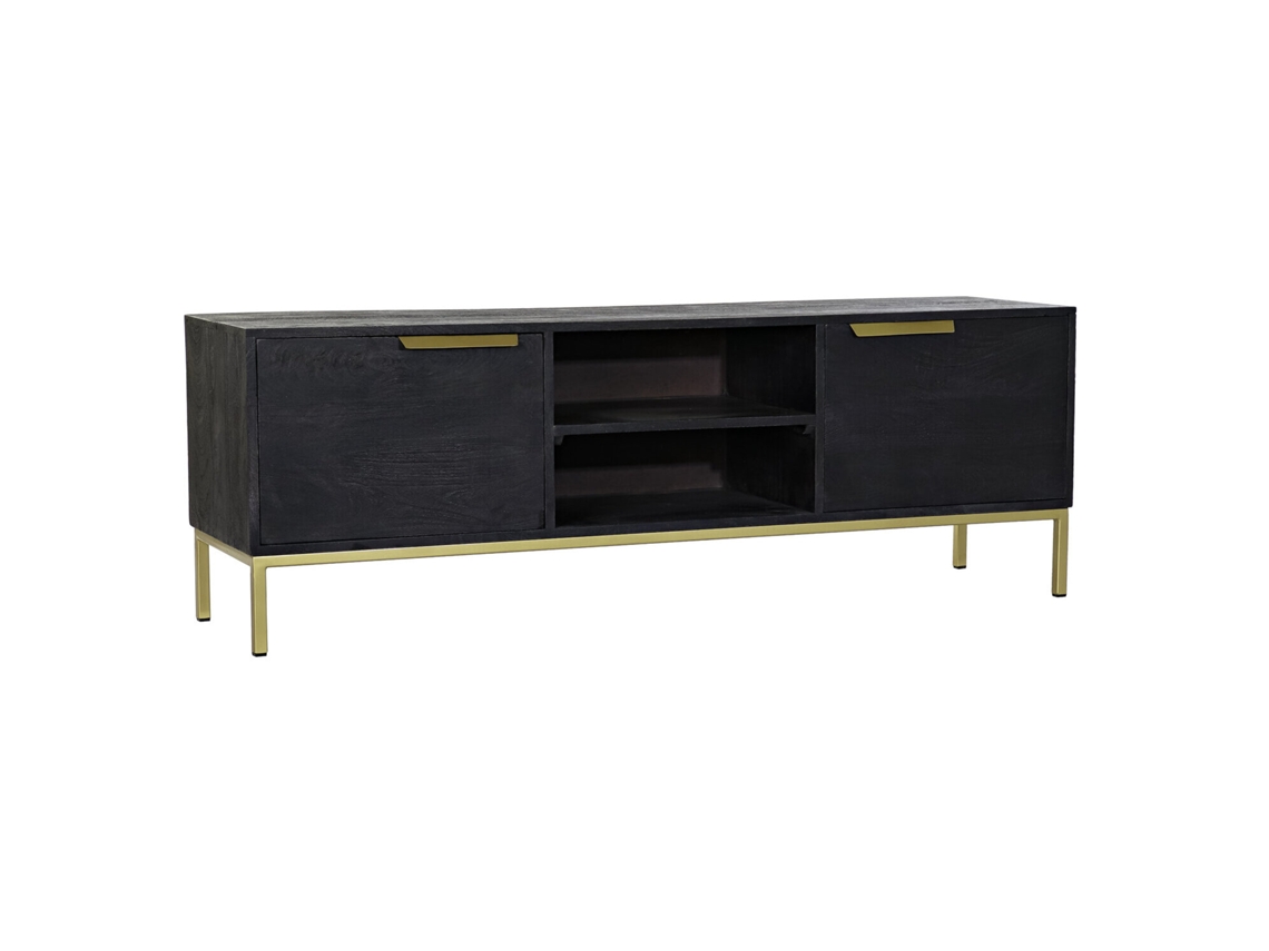 Mueble Tv Mango Metal Negro 147x38x51cm